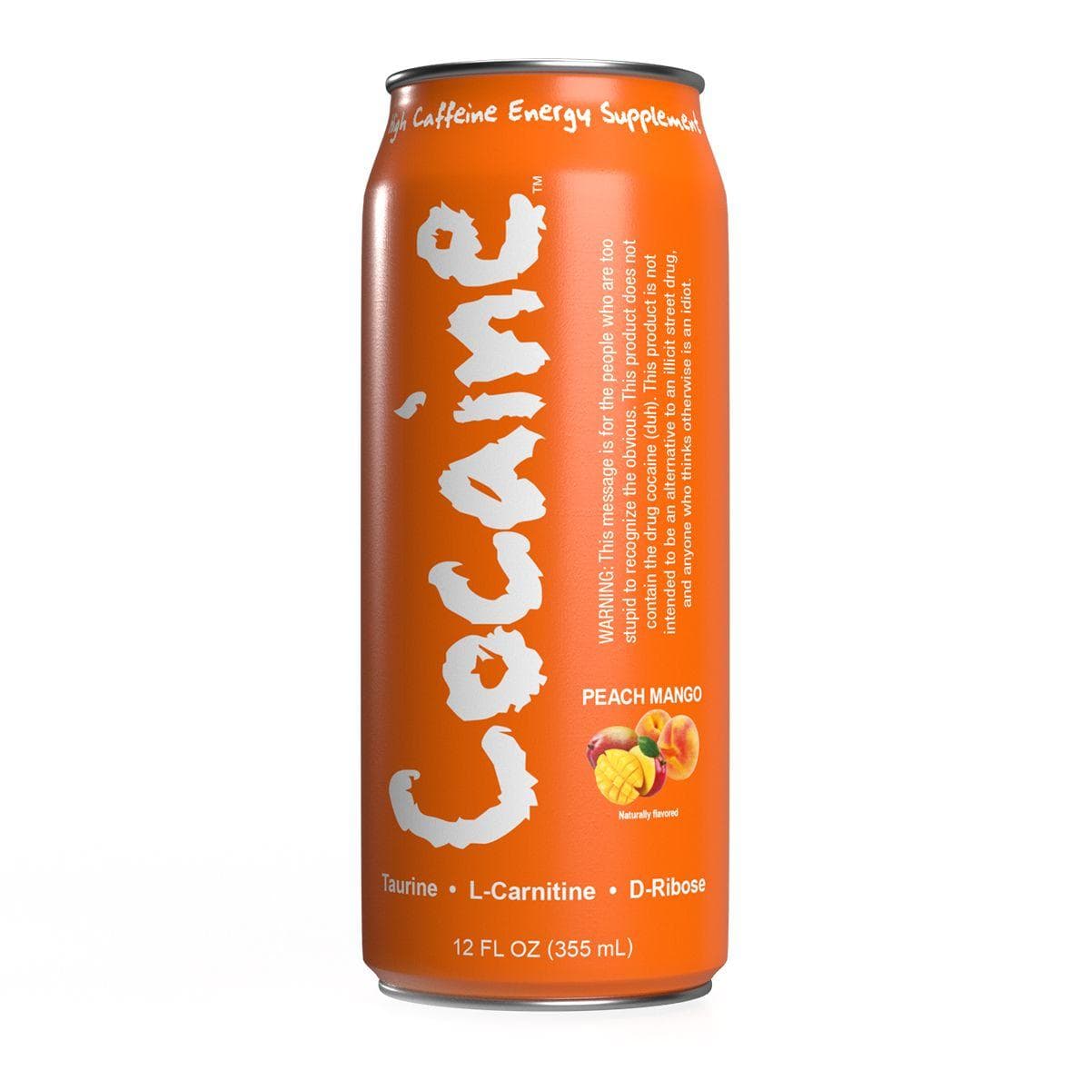 COCAINE ENERGY DRINK 12OZ PEACH MANGO