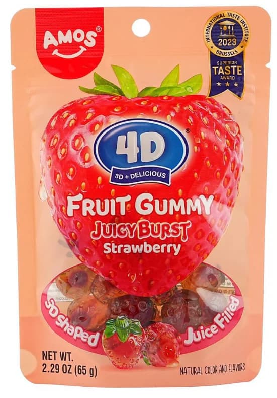 PEELERZ 4D 6OZ FRUIT GUMMY STRAWBERRY