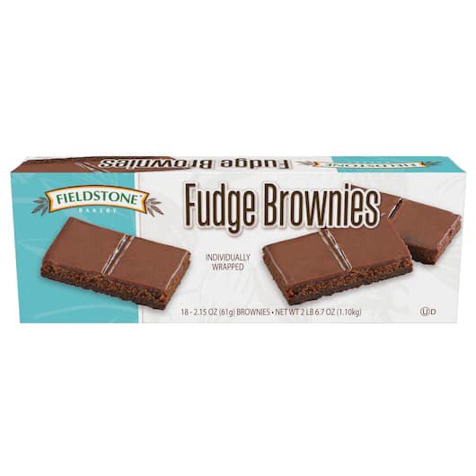 FIELDSTONE FUDGE BROWNIES 18/2.15OZ 18CT