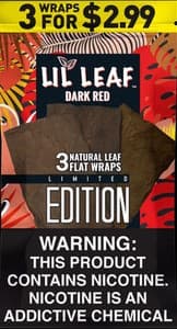 LIL LEAF 3/2.99 DARK RED