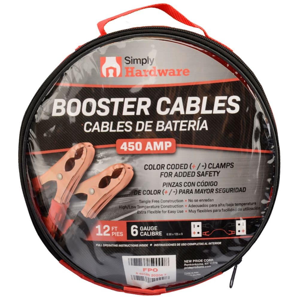 BOOSTER CABLE 450AMP 12FT