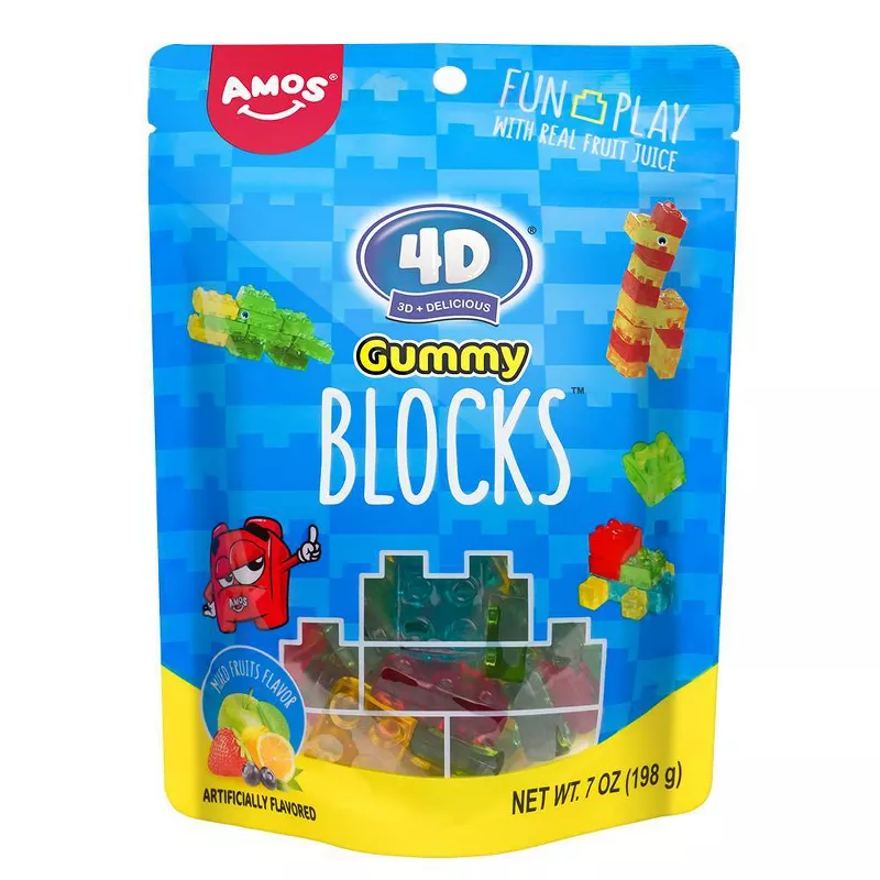 4D GUMMY BLOCKS MIX FRUIT 7OZ