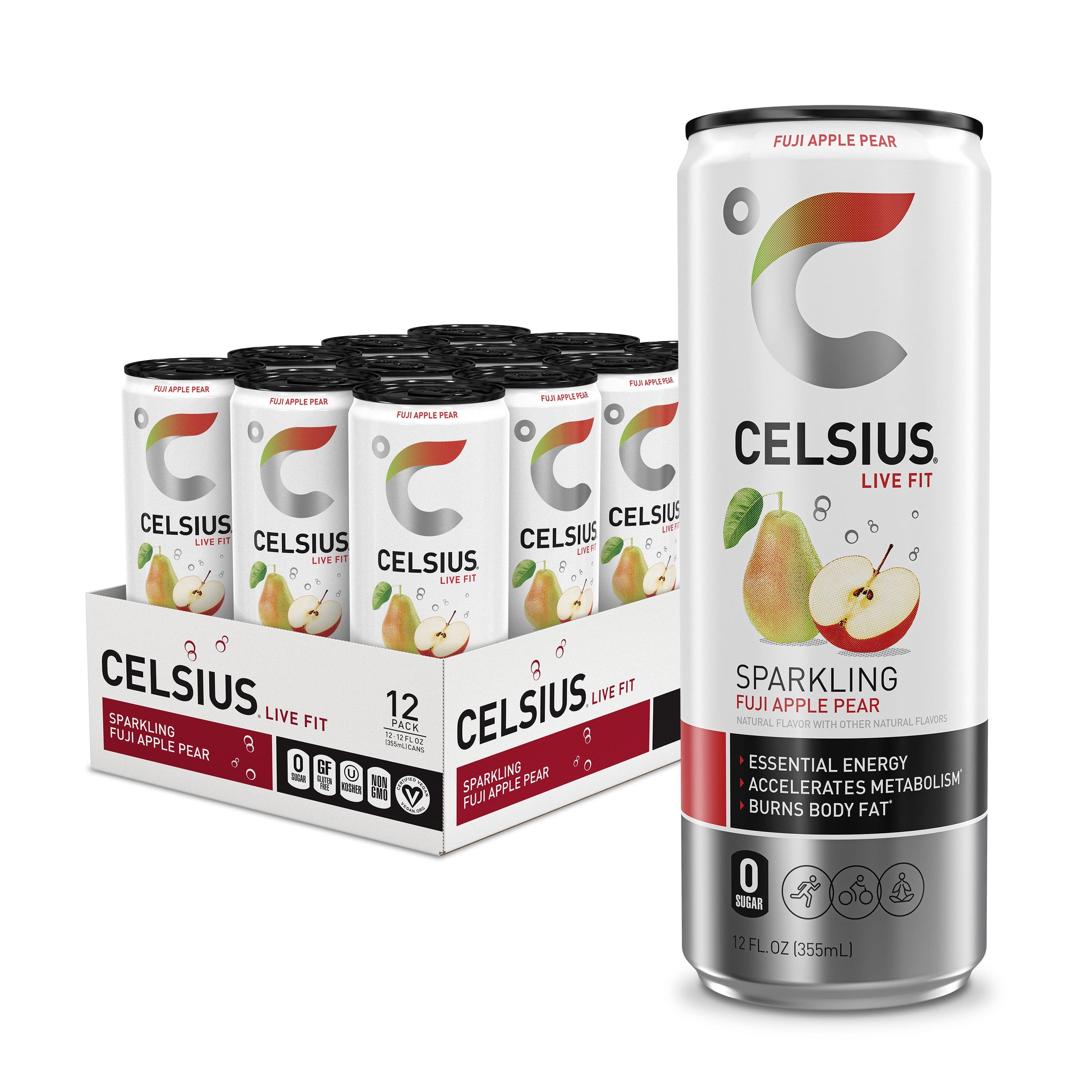 CELSIUS 12OZ 12CT APPLE