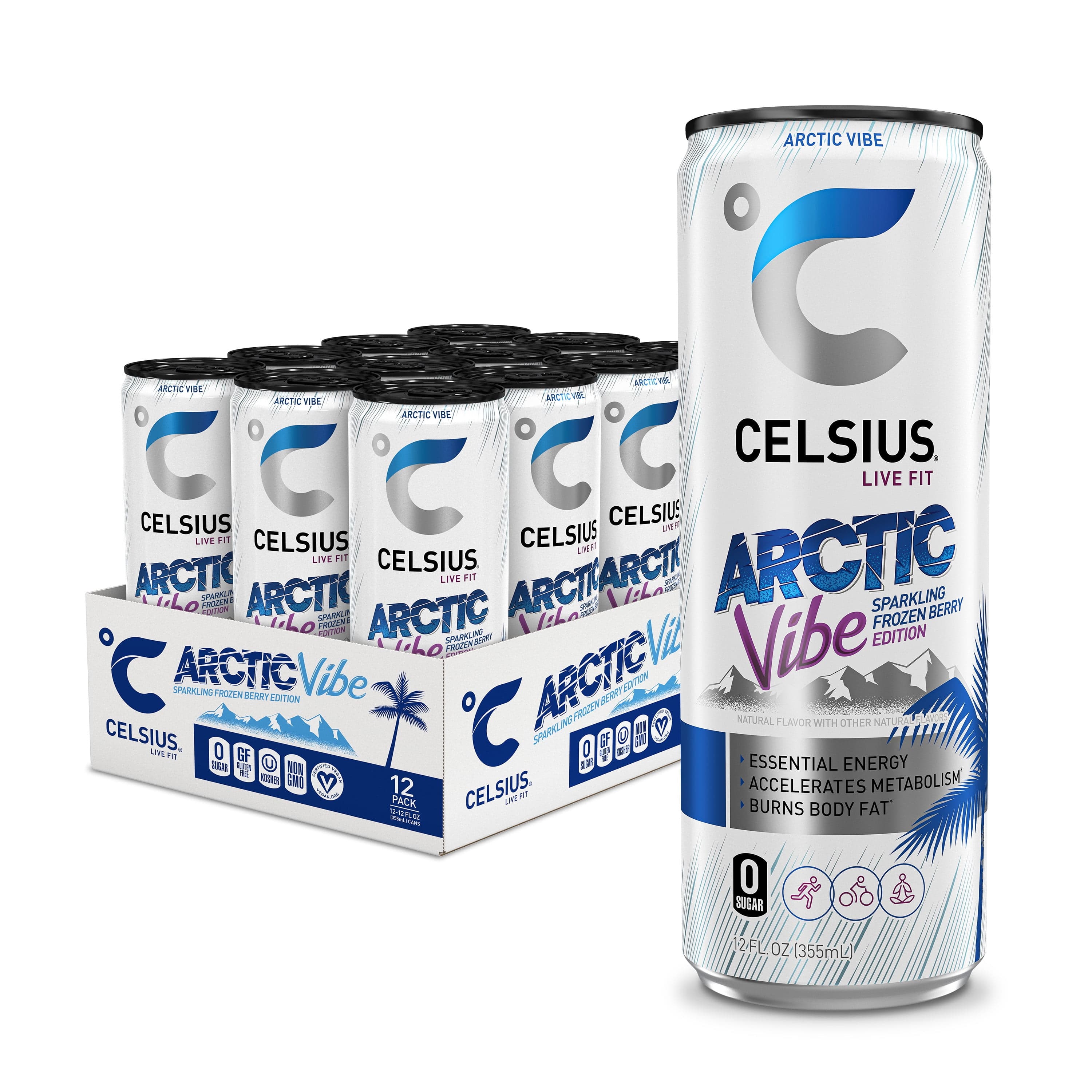 CELSIUS 12OZ 12CT ARCTIC VIBE