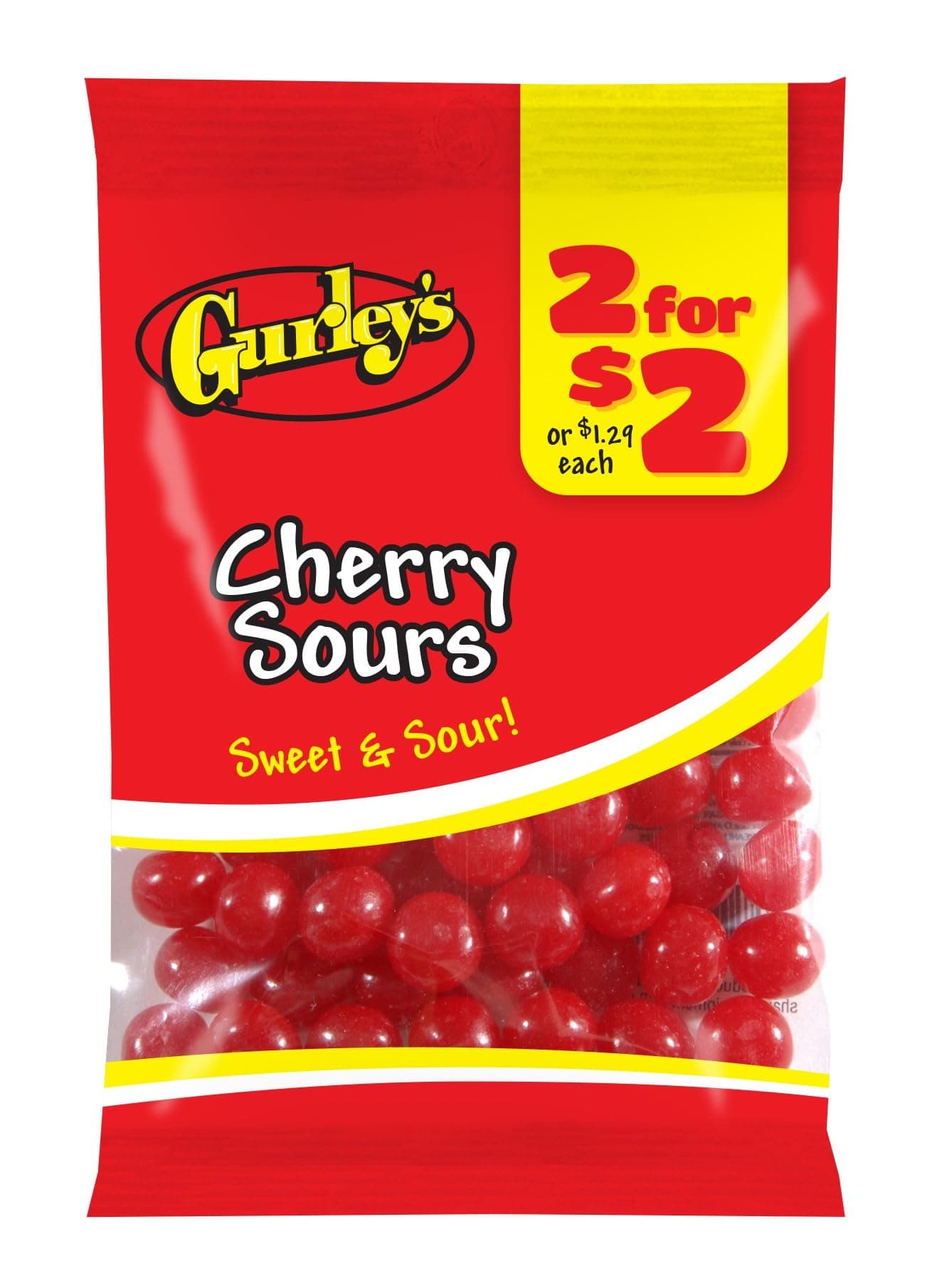 GURLEYS CANDY 1 BAG CHERRY SOURS