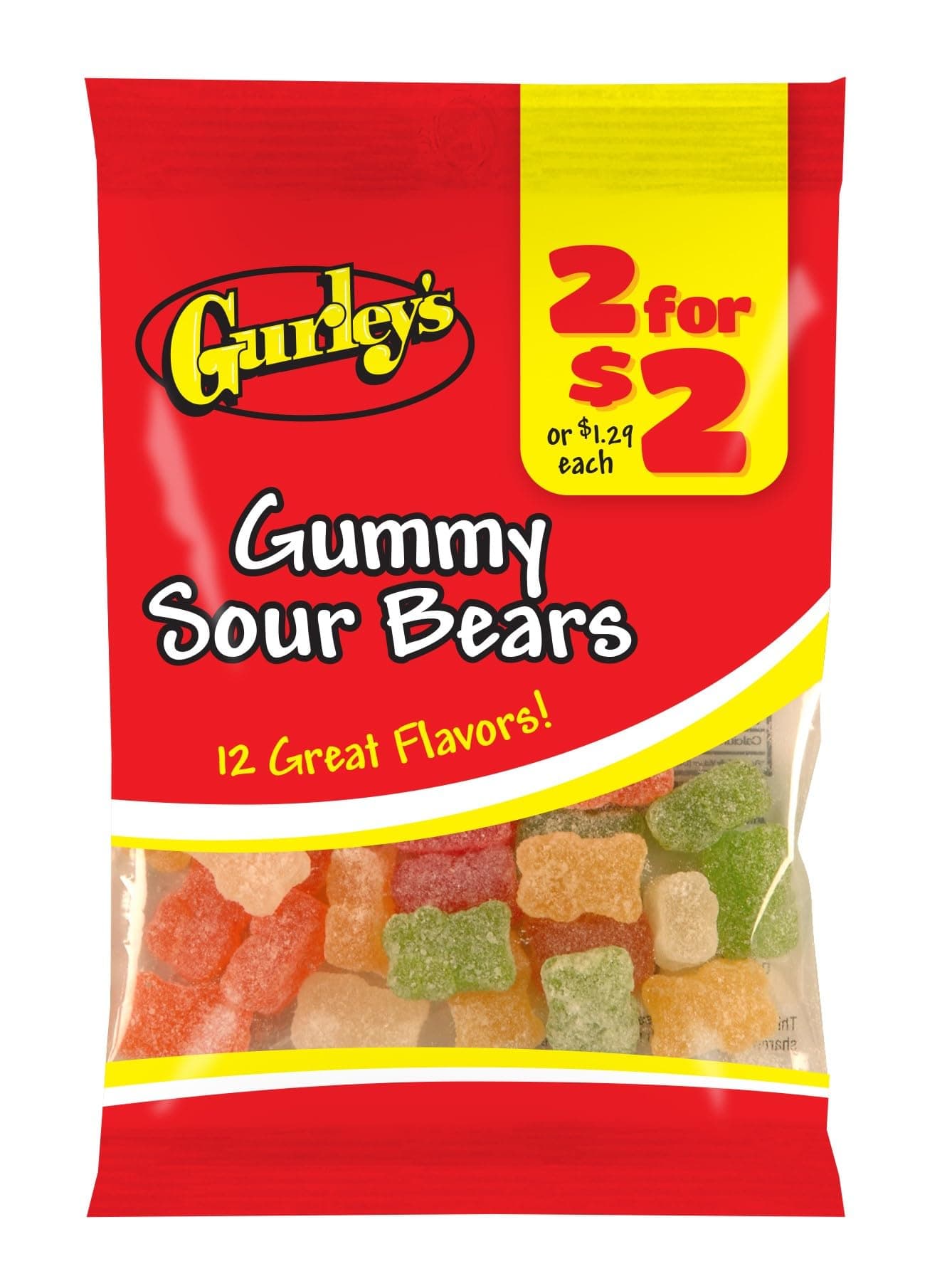 GURLEYS CANDY 1 BAG GUMMY SOUR BEARS