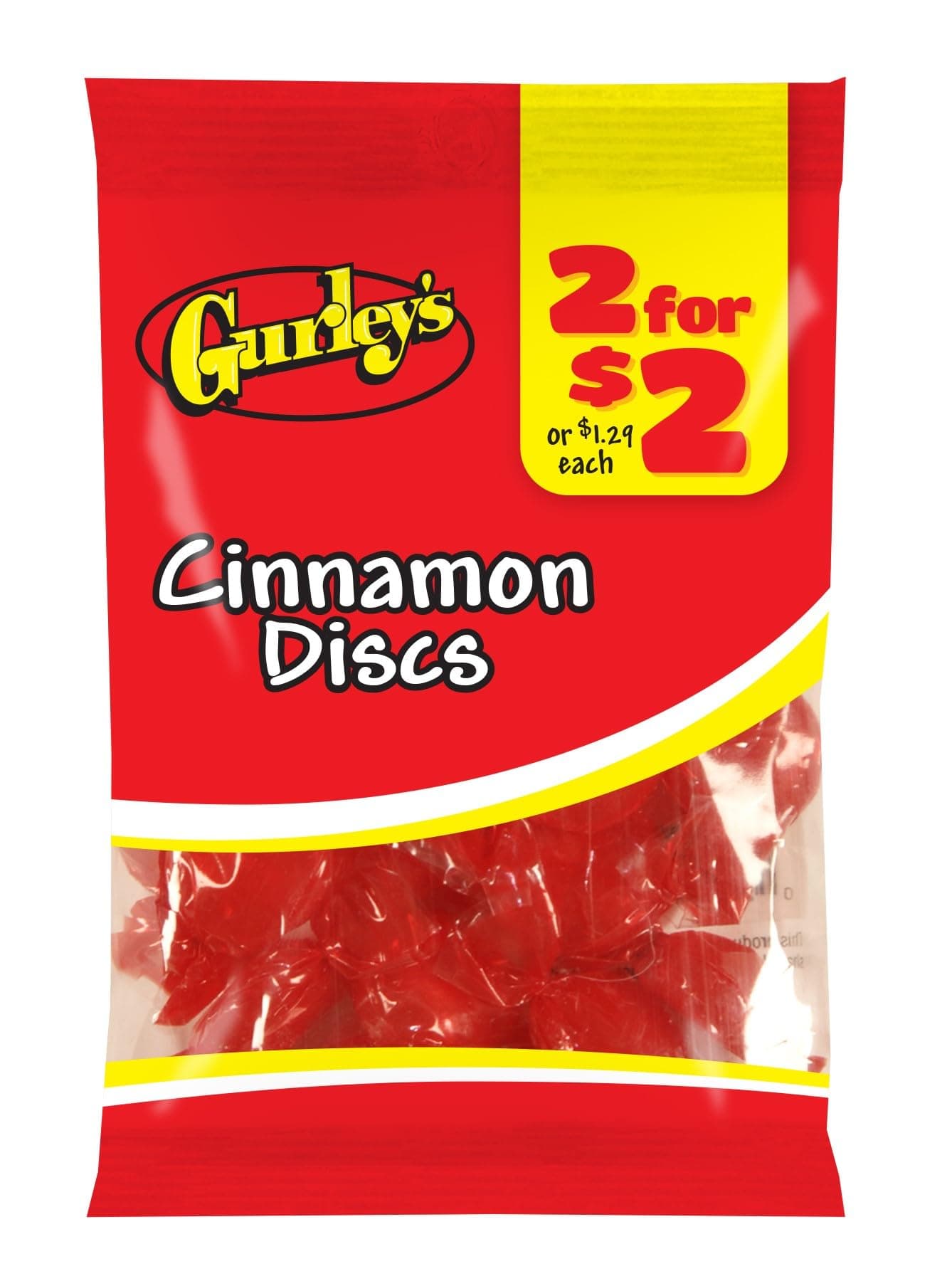 GURLEYS CANDY 1 BAG CINNAMON DISC