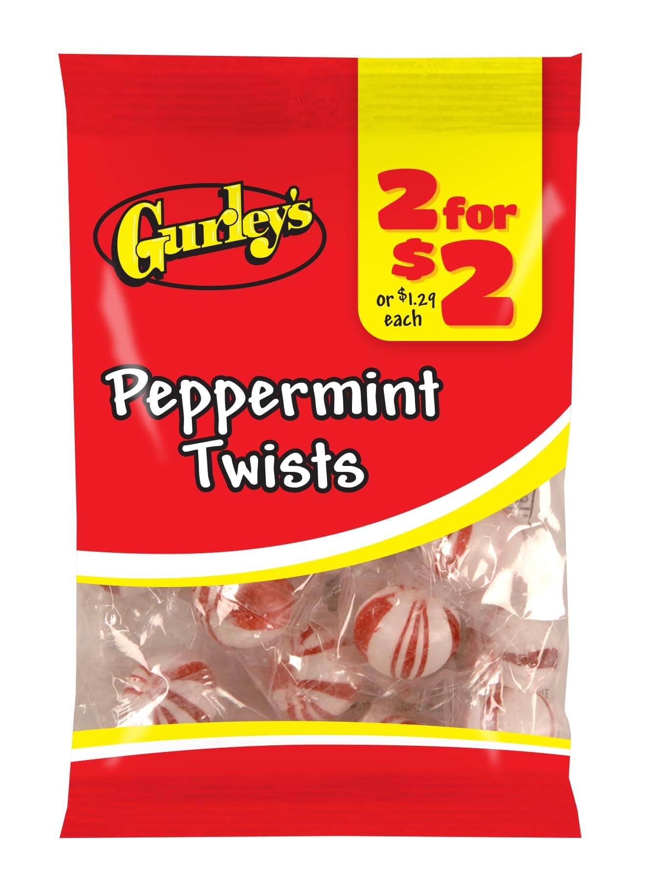 GURLEYS CANDY 1 BAG PEPPERMINT TWIST