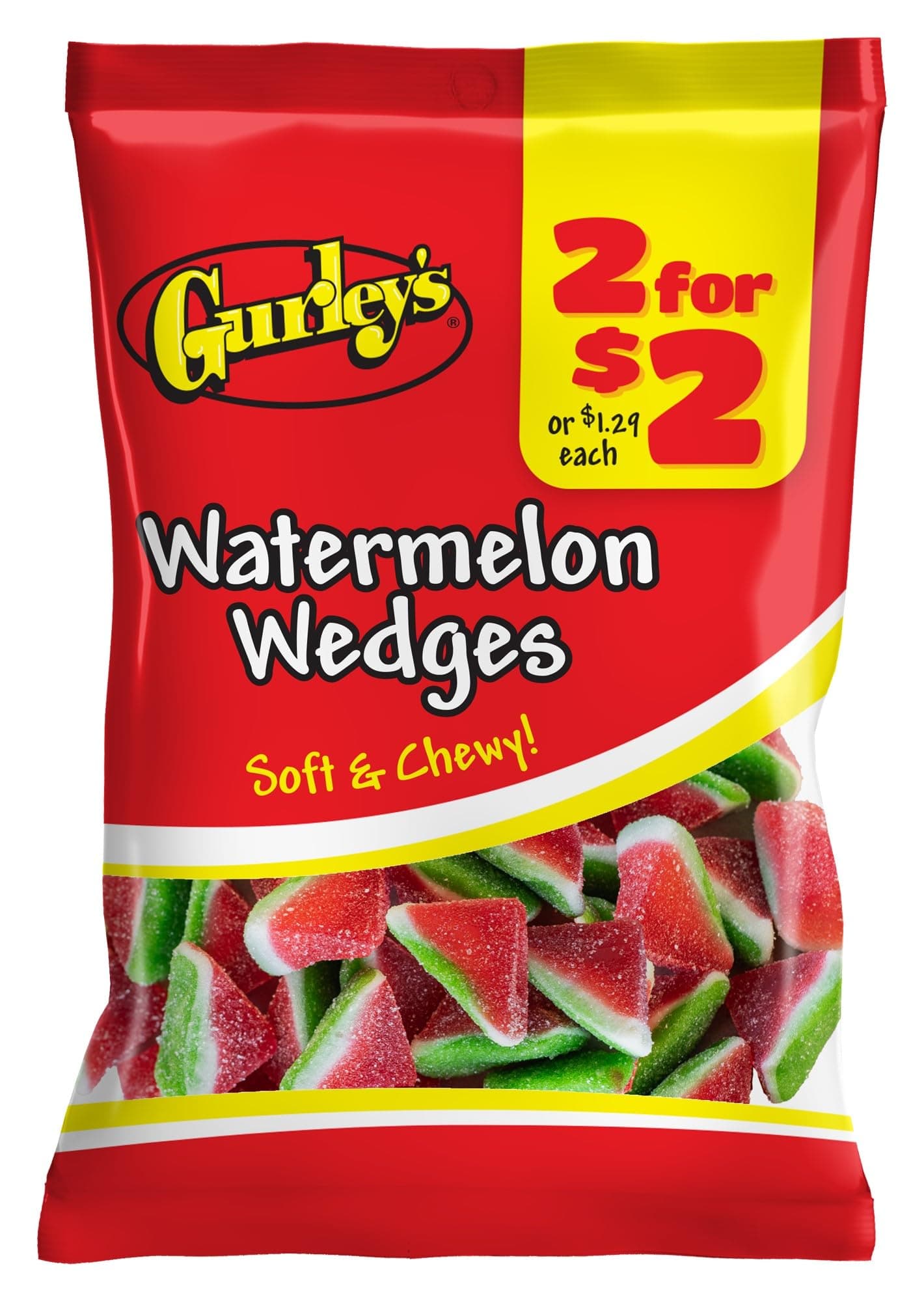 GURLEYS CANDY 1 BAG GUMMY WATERMELON WEDGES