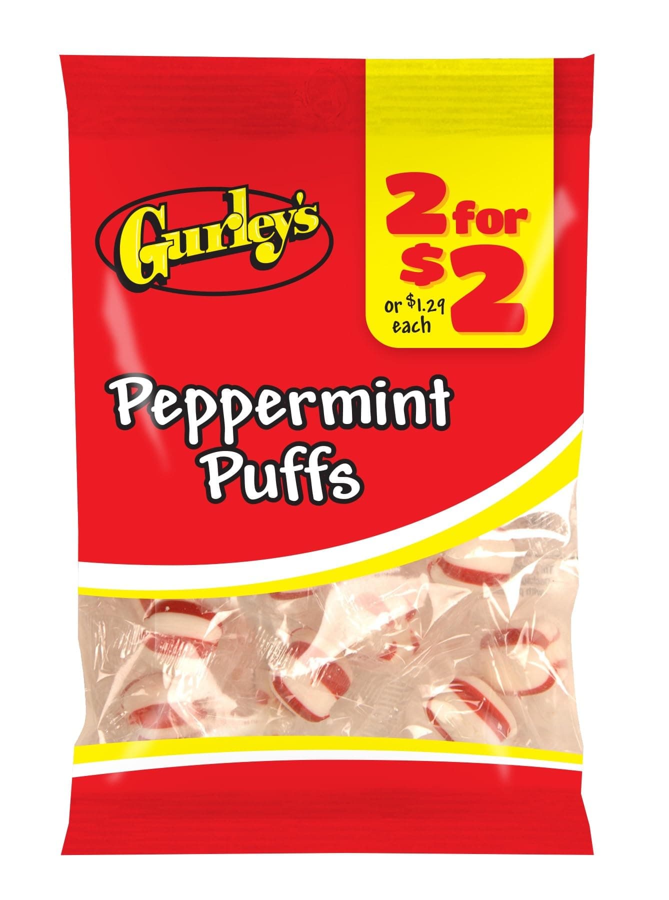 GURLEYS CANDY 1 BAG PEPPERMINT PUFF