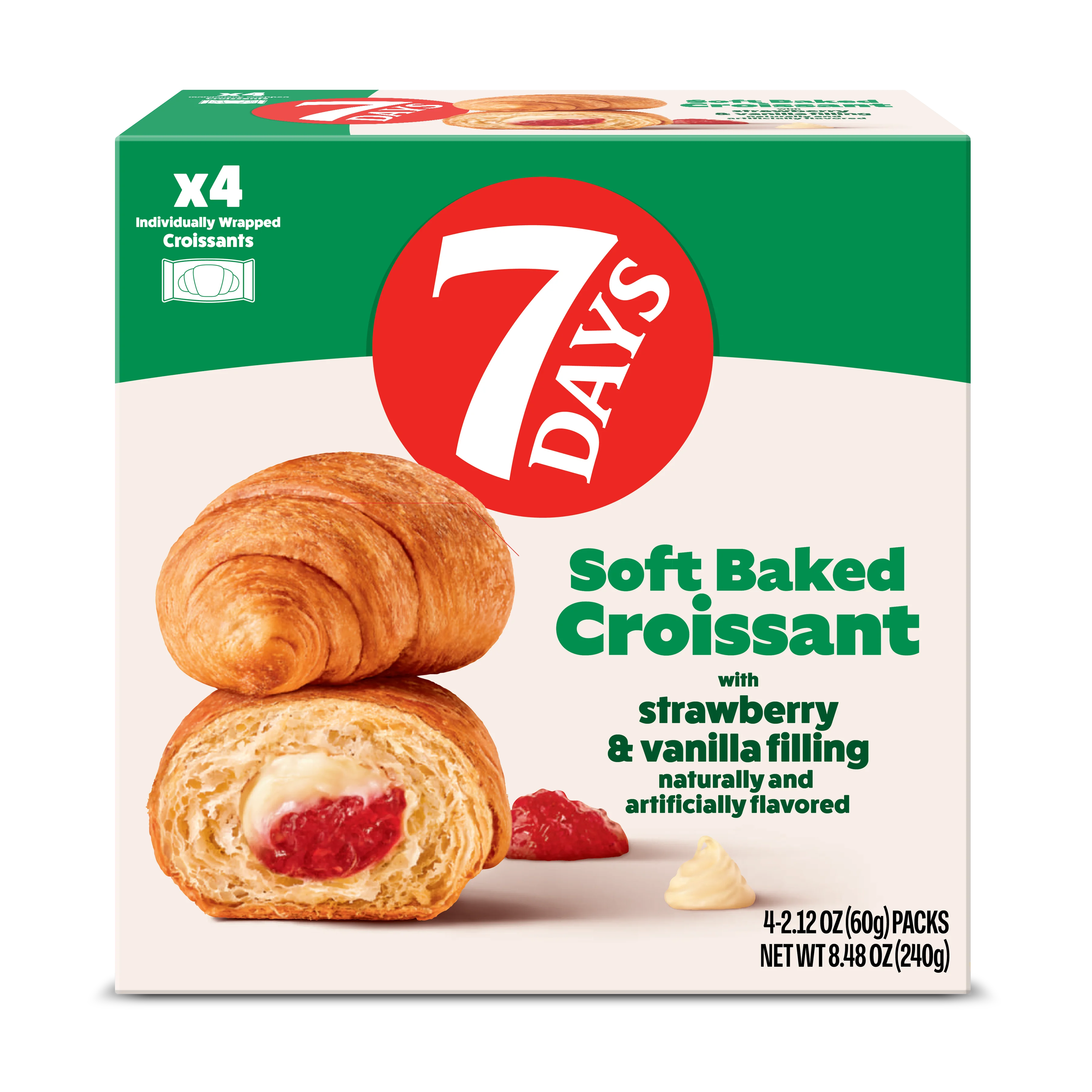 7 DAYS CROISSANTS DOUBLE STRAW/VANI 4/2.12OZ