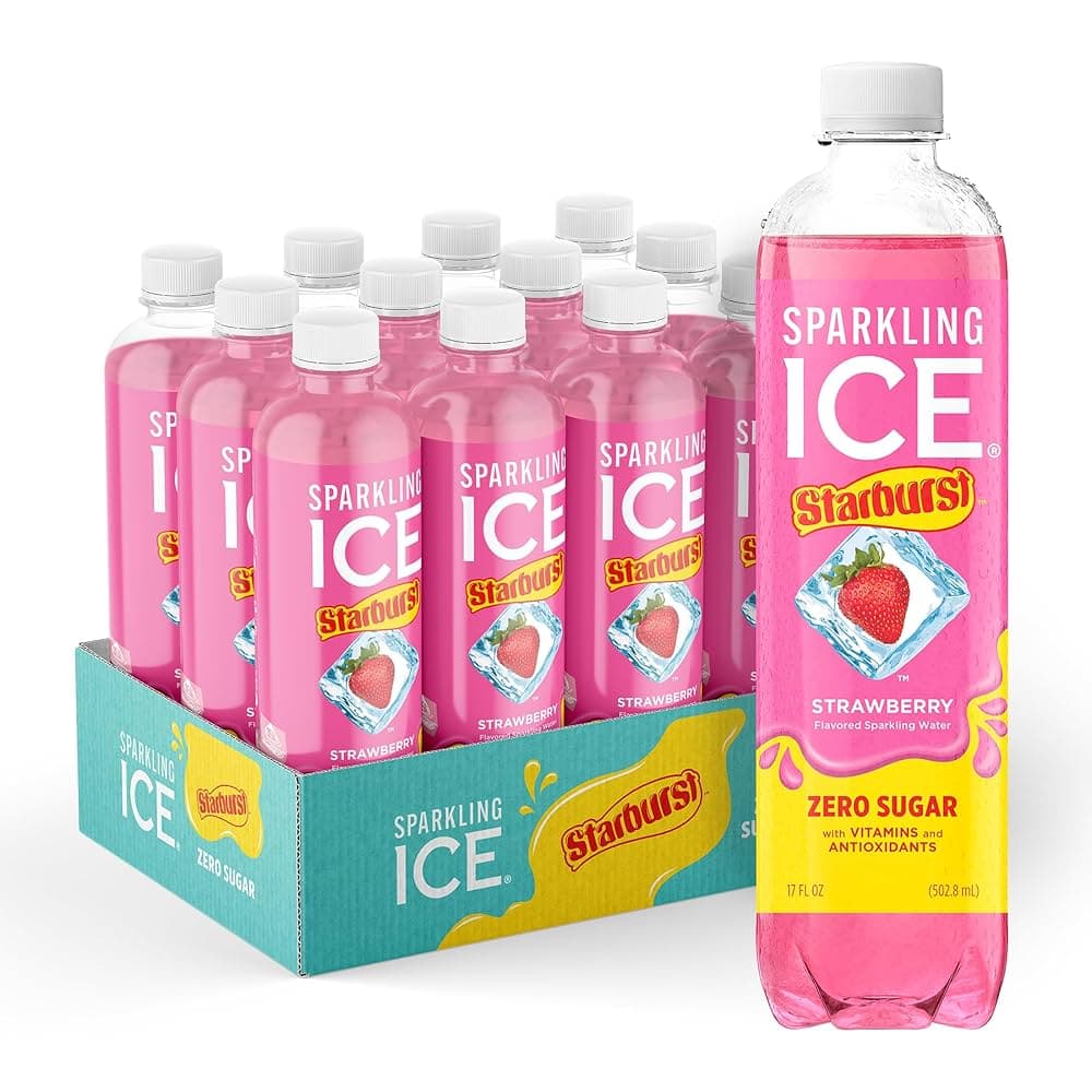 STARBURST STRAWBERRY SPARKLING ICE 12CT 16OZ