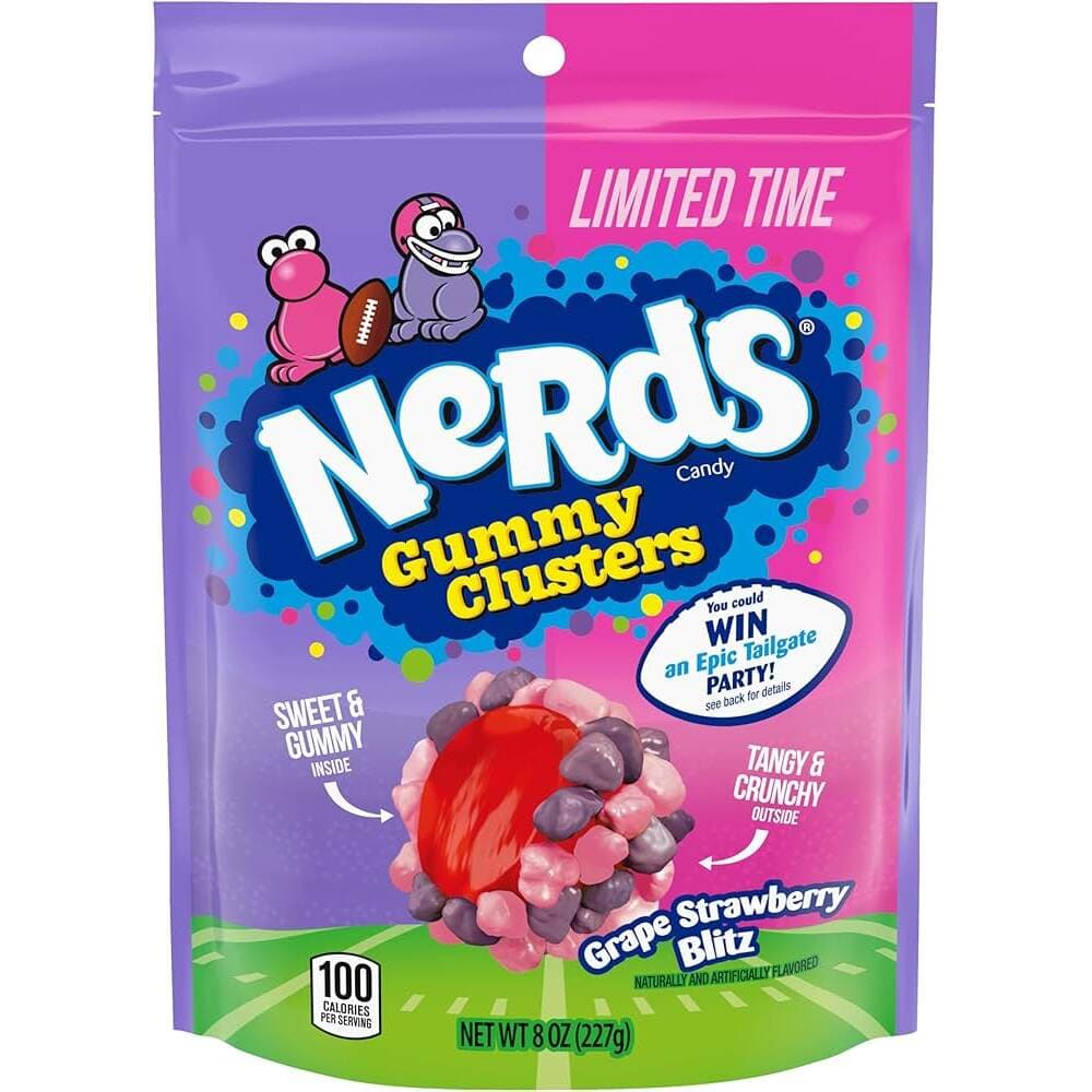 NERDS 5OZ GUMMY CLUSTERS GRAPE STRAWBERRY BLITZ