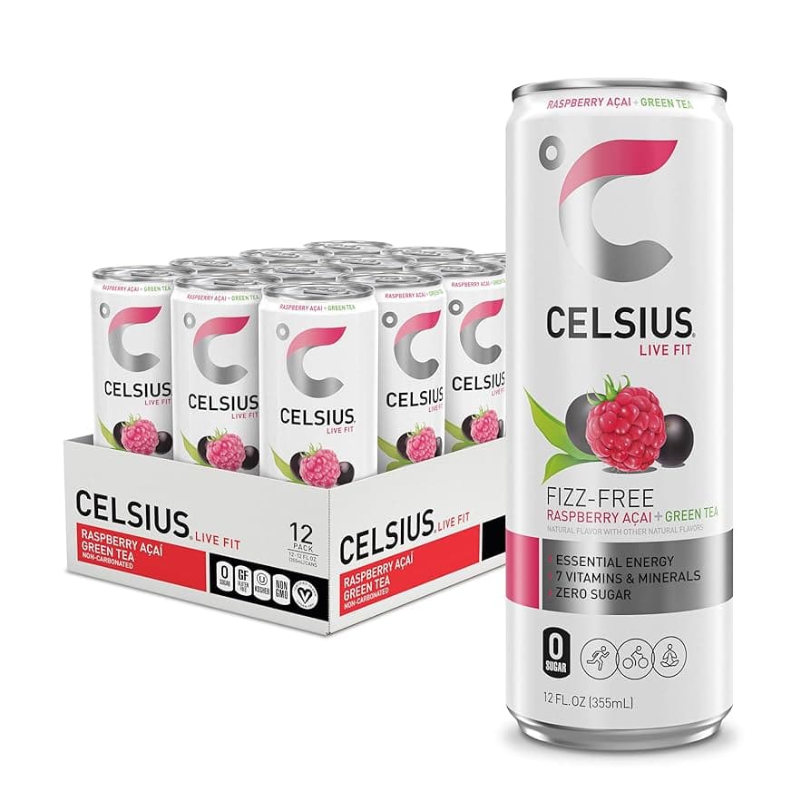 CELSIUS 12OZ 12CT RASPBERRY ACAI GREEN TEA