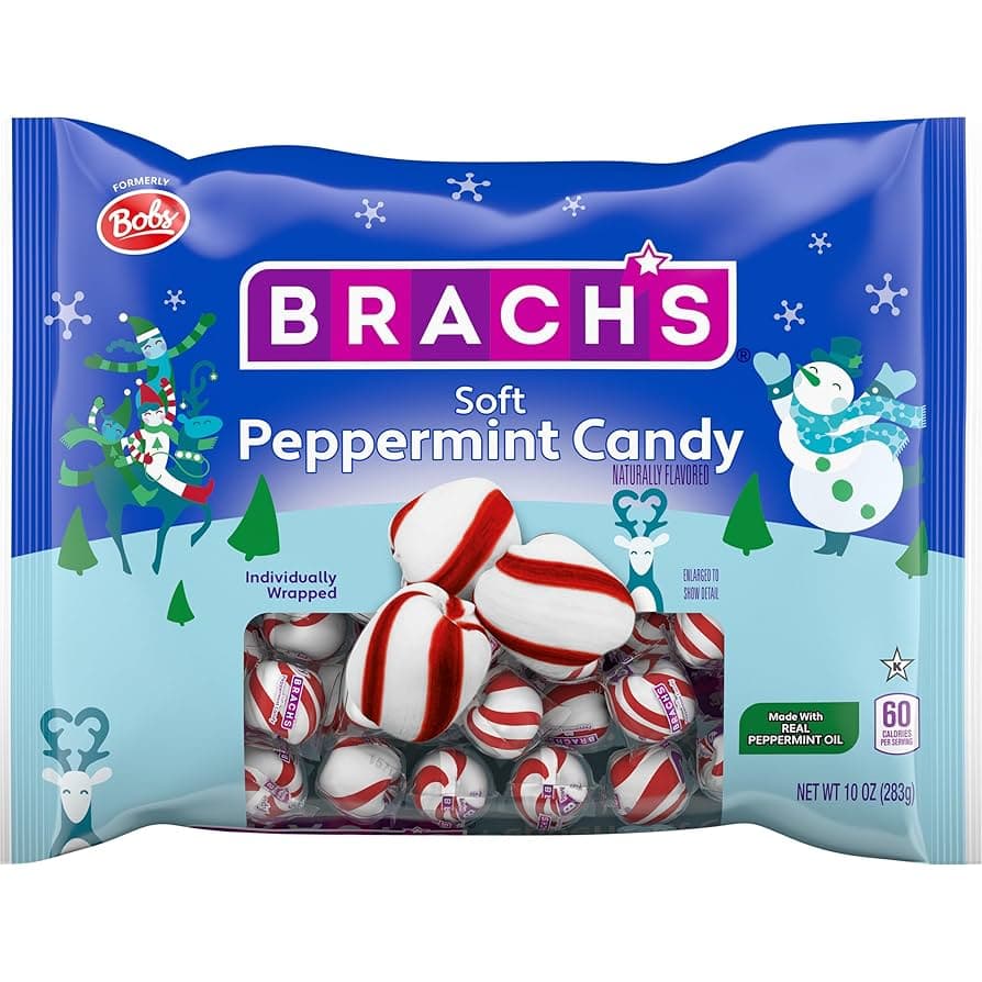 BRACHS SOFT PEPPERMINT CANDY BAG 60CT/10OZ