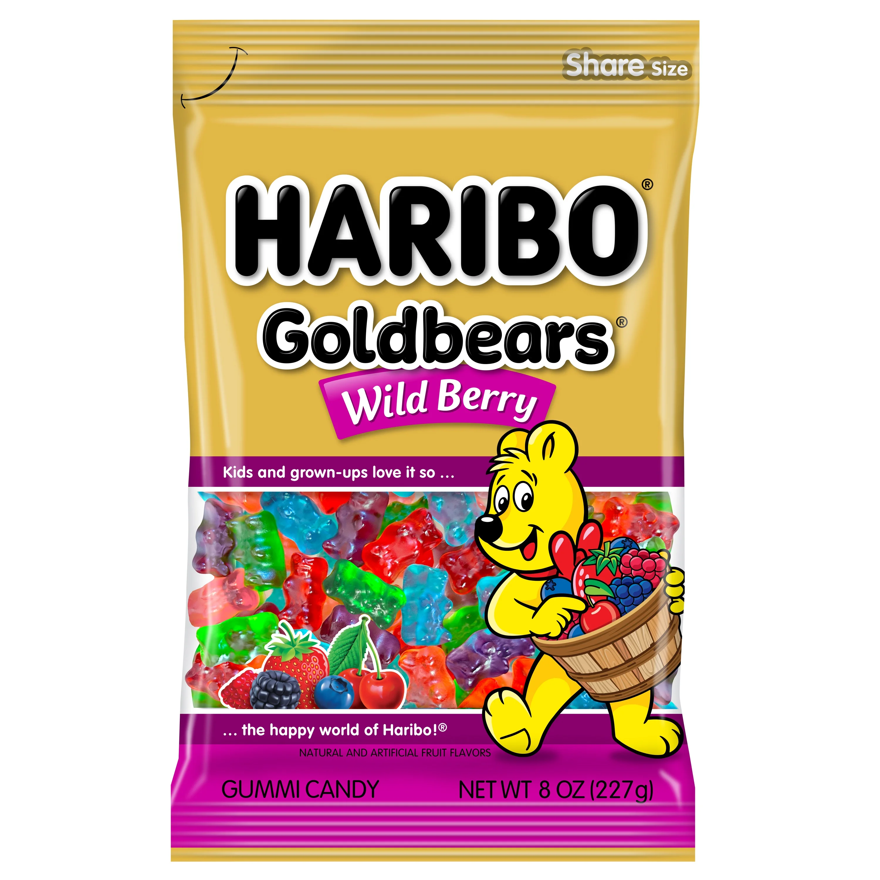 HARIBO PEG BAG 4OZ WILDBERRY