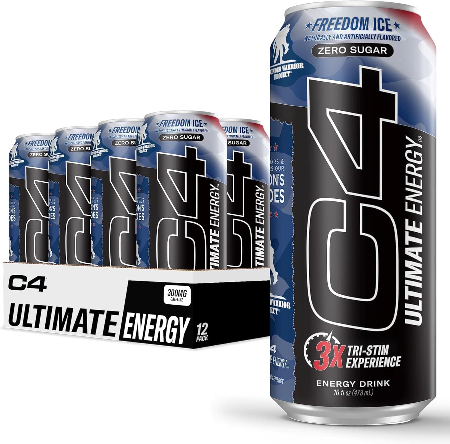 C4 DRINKS 16OZ/12CT ULTIMATE ENERGY FREEDOM ICE