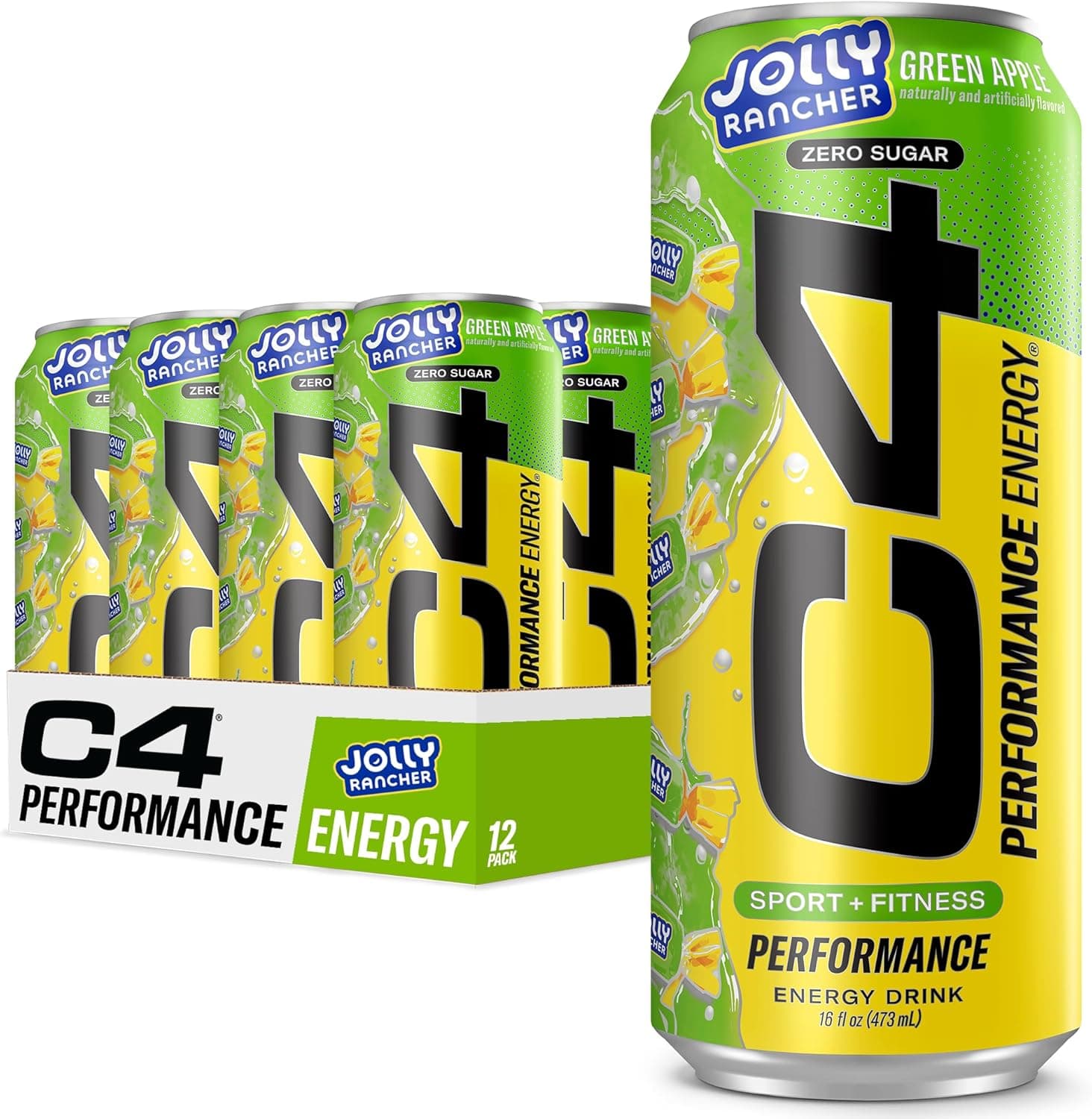 C4 DRINKS 16OZ/12CT JOLLY RANCHER GREEN APPLE