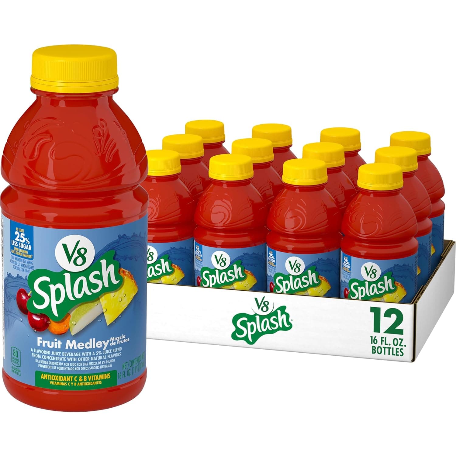 V8 SPLASH 16OZ/12CT FRUIT MEDLEY