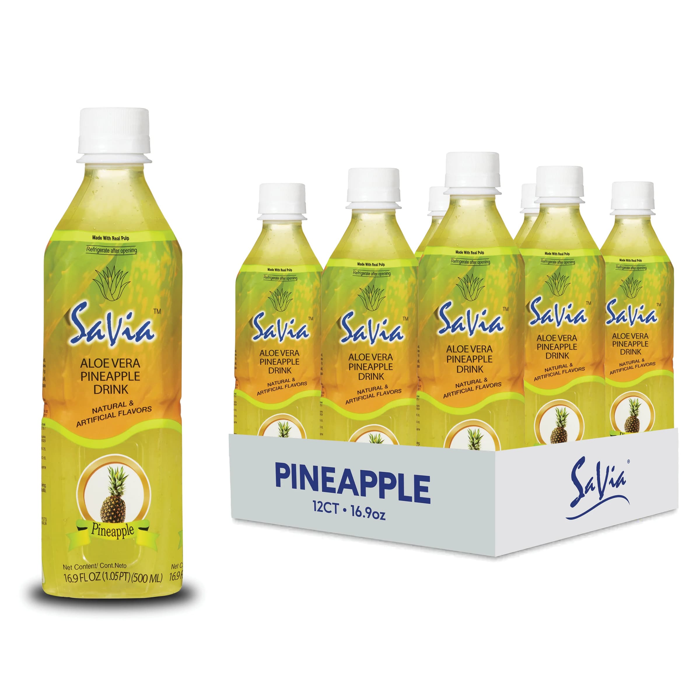 SAVIA DRINKS SELECT 12CT 16.9OZ PINEAPPLE
