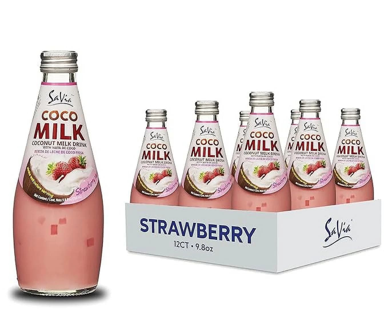 SAVIA COCONUT MILK DRINK 12CT 9.8OZ STRAWBERRY