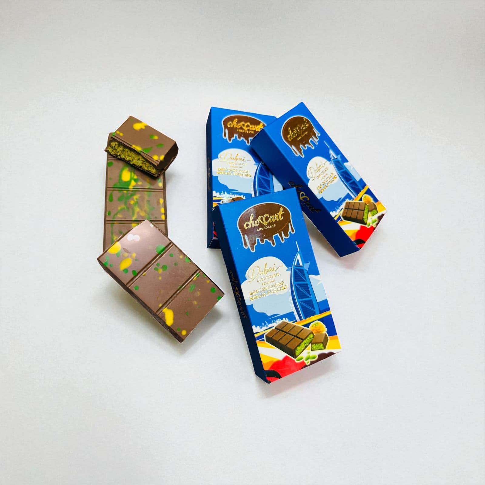 CHOCART PISTACHIO KUNAFA DUBAI CHOCOLATE 95GM 6CT (NO RETURN)