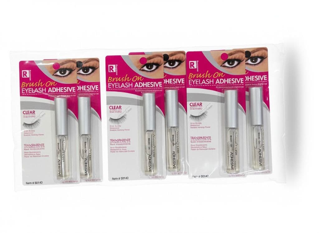 BRUSH ON EYELASH ADHESIVE CLEAR 6CARDS IN BAG
