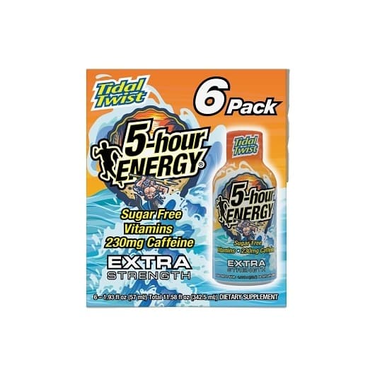 5 HOUR ENERGY EXTRA STRENGTH 6CT/1.93OZ TIDAL TWIST