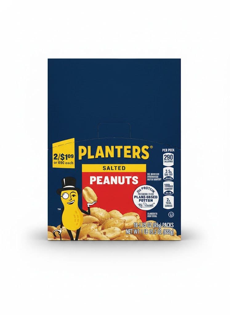 PLANTERS PEANUTS 18CT 1.75OZ SALTED | 2/$1.09