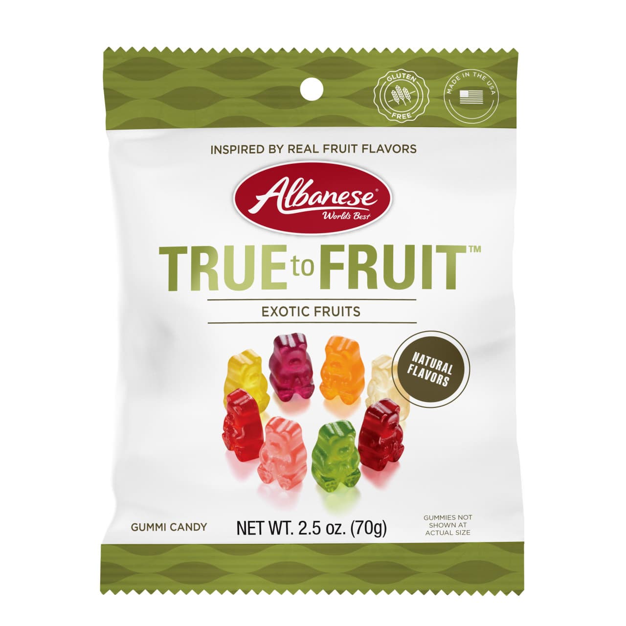 ALBANESE CANDY 2.5OZ TRUE TO FRUIT