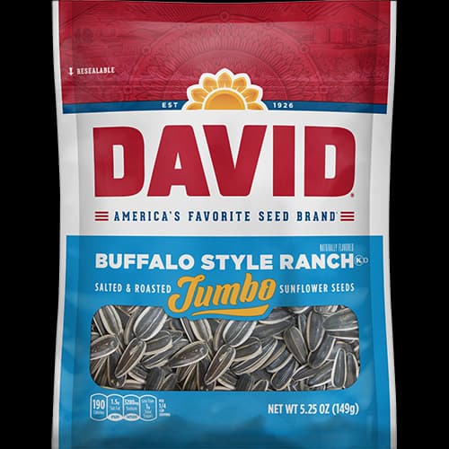 DAVID SUNFLOWER SEEDS 5.25OZ BUFFALO RANCH