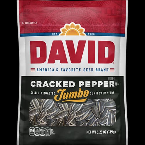 DAVID SUNFLOWER SEEDS 5.25OZ CRACKED PEPPER