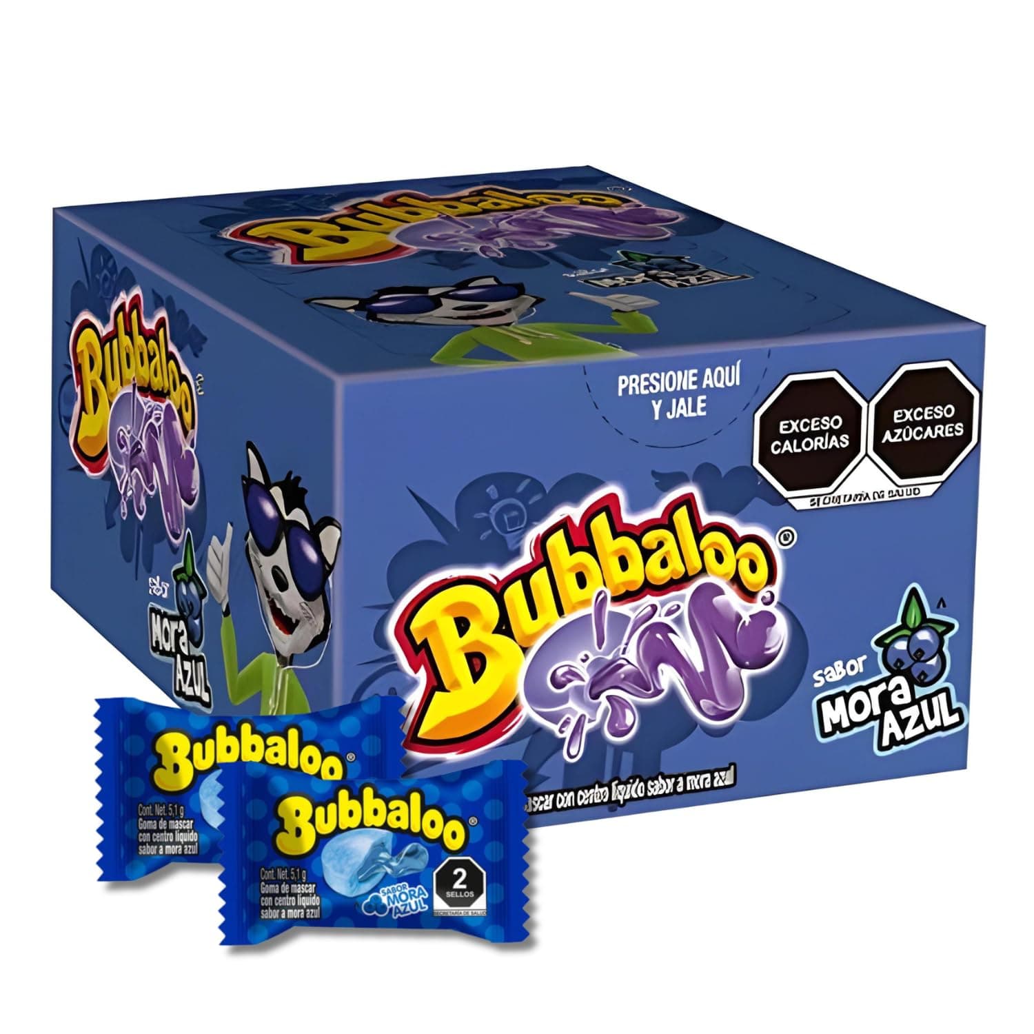 BUBBALOO 47CT SABOR MORA AZUL