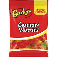 GURLEYS CANDY 1 BAG GUMMY WORMS