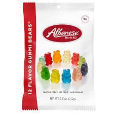 ALBANESE CANDY 7OZ 12 FLAVOR MINI GUMMY BEARS