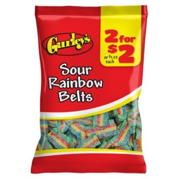 GURLEYS CANDY 1 BAG SOUR RAINBOW BELTS