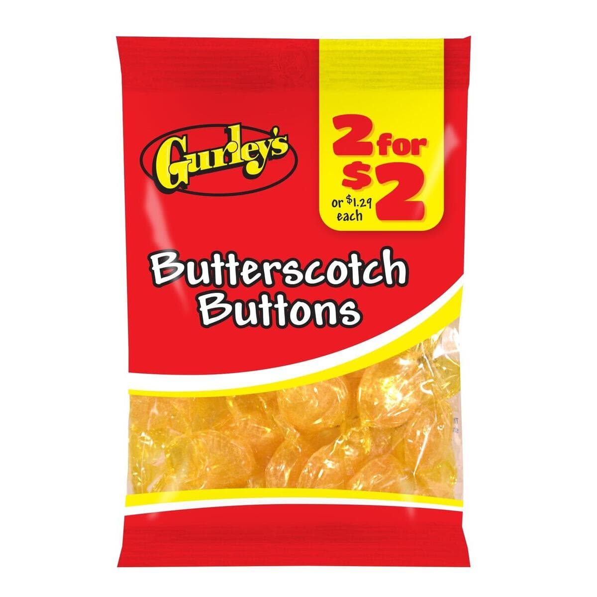 GURLEYS CANDY 1 BAG BUTTERSCOTCH BUTTONS