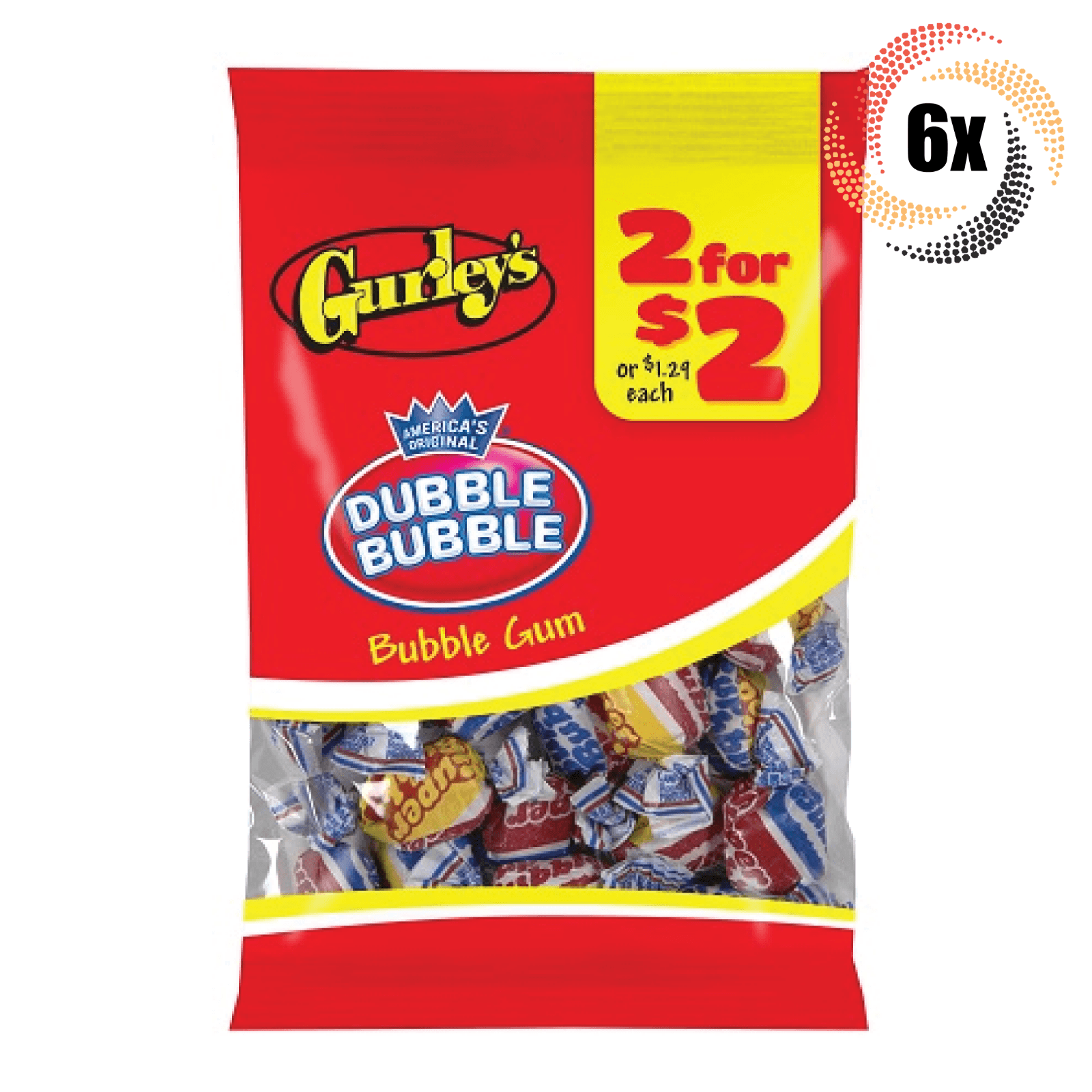 GURLEYS CANDY 1 BAG BUBBLEGUM