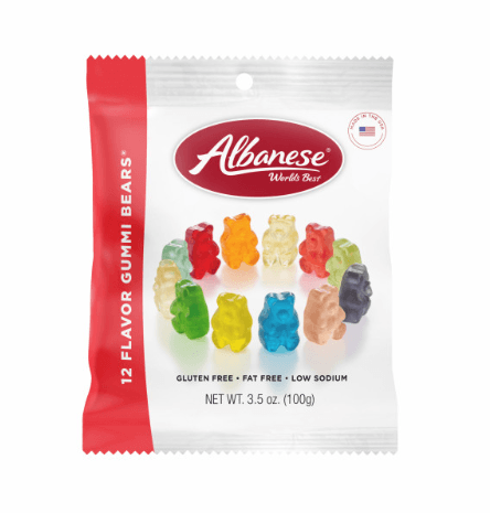 ALBANESE CANDY 3.5OZ 12 FLAVOR GUMMI BEARS