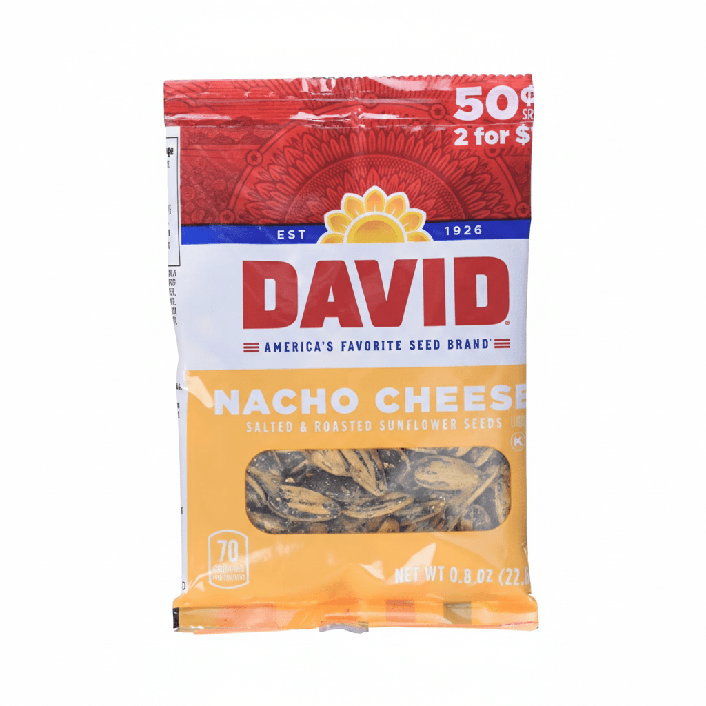 DAVID SUNFLOWER SEEDS 36/0.9OZ NACHO
