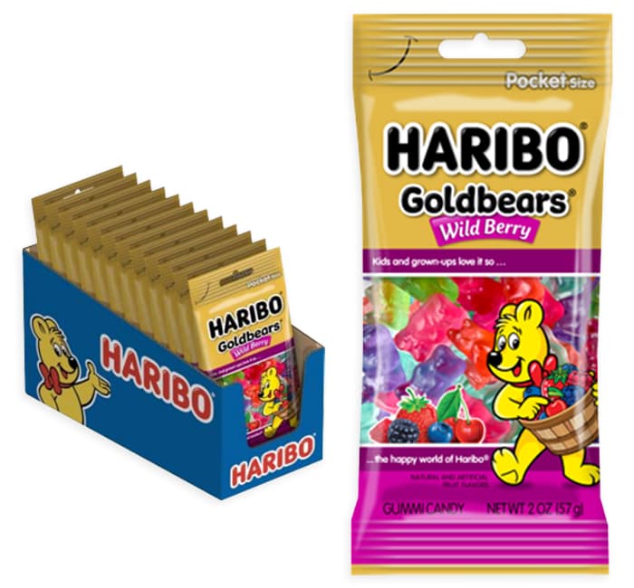 HARIBO PEG BAG 2OZ WILD BERRY