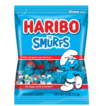 HARIBO PEG BAG 6.3OZ SMURF
